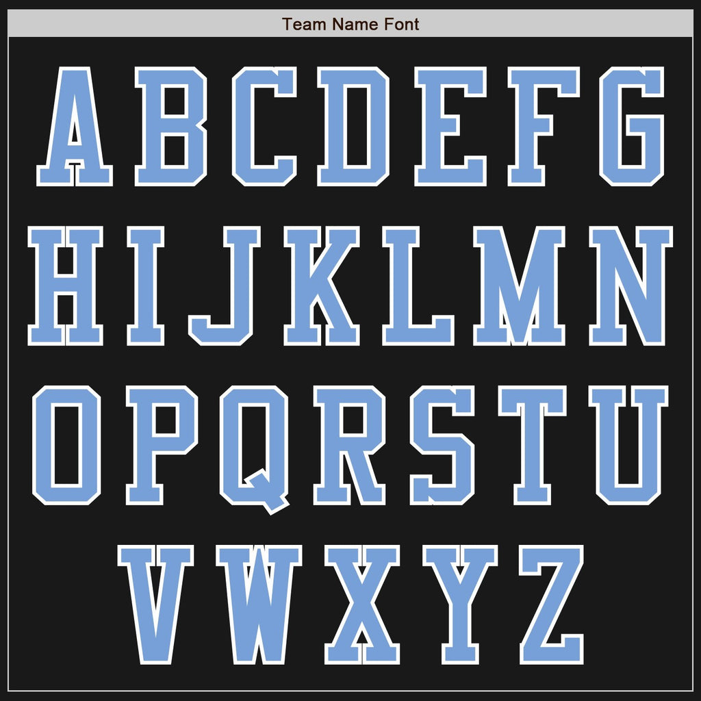Custom Black Light Blue-White Bomber Varsity Letterman Two Tone Zipper Jacket photo 4
