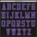 Custom Black Gray-Purple Bomber Varsity Letterman Two Tone Zipper Jacket photo 4