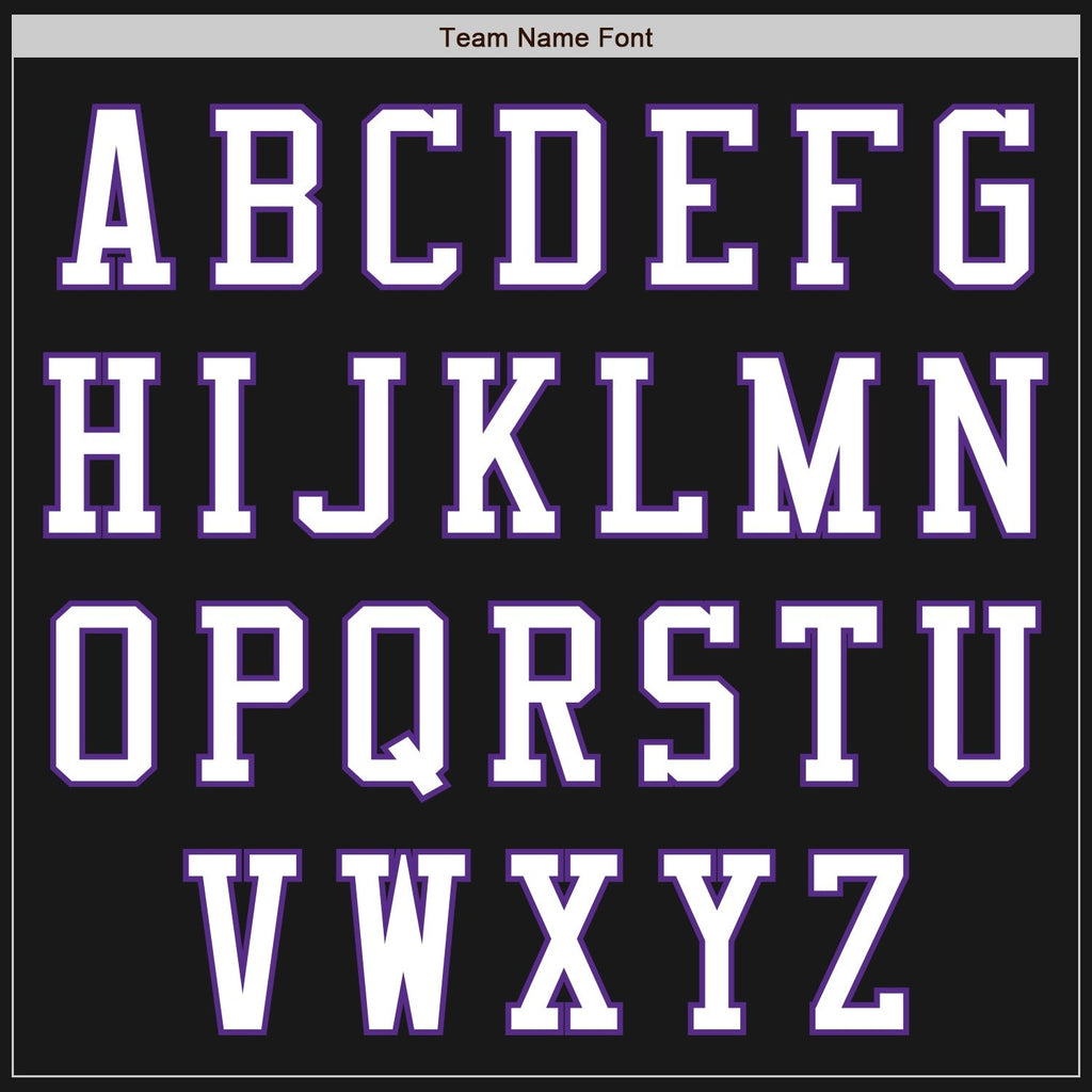 Custom Black White-Purple Bomber Varsity Letterman Two Tone Zipper Jacket photo 4