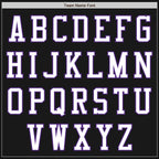 Custom Black White-Purple Bomber Varsity Letterman Two Tone Zipper Jacket photo 4