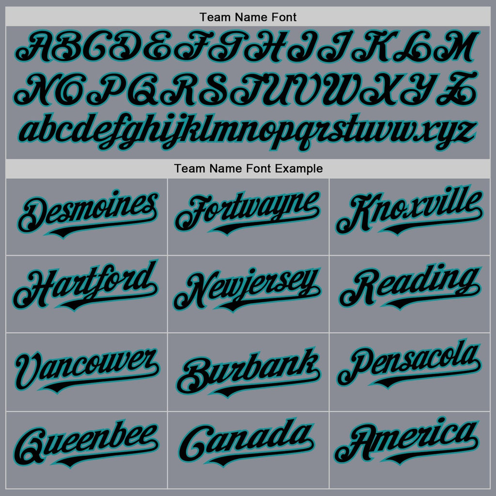 Custom Gray Black-Teal Bomber Full-Snap Varsity Letterman Two Tone Hoodie Jacket photo 3