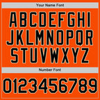 Custom Orange Black-Cream Bomber Full-Snap Varsity Letterman Two Tone Hoodie Jacket photo 4
