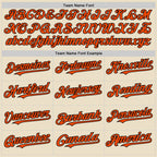 Custom Cream Orange-Black Bomber Full-Snap Varsity Letterman Two Tone Hoodie Jacket photo 3