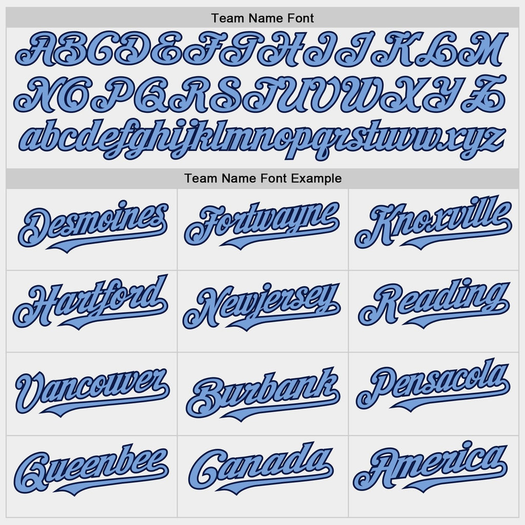 Custom White Light Blue-Navy Bomber Full-Snap Varsity Letterman Two Tone Hoodie Jacket photo 3