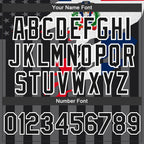 Custom Black Gray-White Dominican Republic Flag 3D Bomber Full-Snap Varsity Letterman Hoodie Jacket photo 4