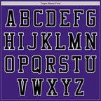 Custom Purple Black-White Bomber Varsity Letterman Two Tone Zipper Jacket photo 4