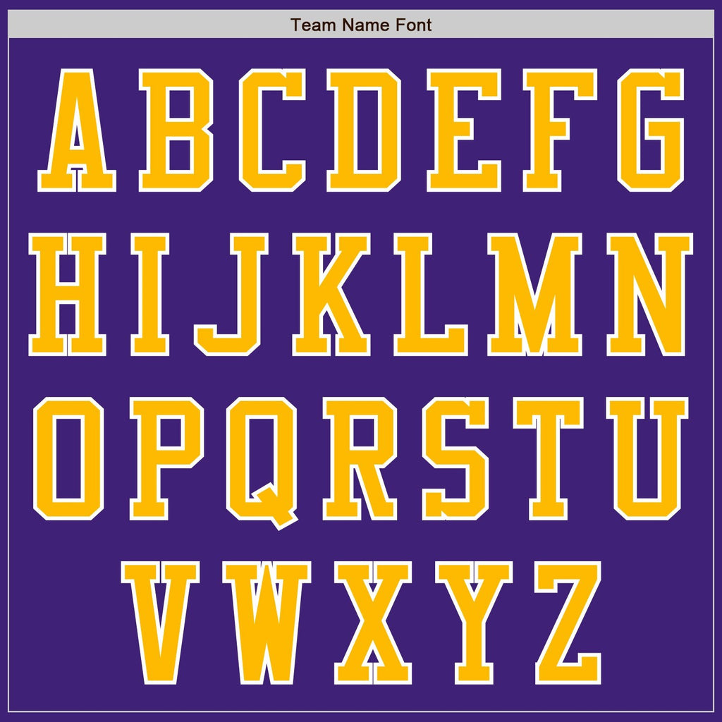Custom Purple Gold-White Bomber Varsity Letterman Two Tone Zipper Jacket photo 5