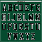 Custom Kelly Green Black-White Bomber Varsity Letterman Two Tone Zipper Jacket photo 4