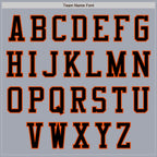 Custom Gray Orange-Black Bomber Varsity Letterman Two Tone Zipper Jacket photo 4