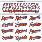 Custom White Orange-Royal Bomber Full-Snap Varsity Faux Leather Letterman Jacket photo 2