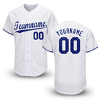Custom White Royal Baseball Jersey