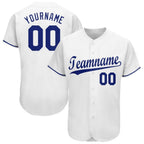 Custom White Royal Baseball Jersey photo 1