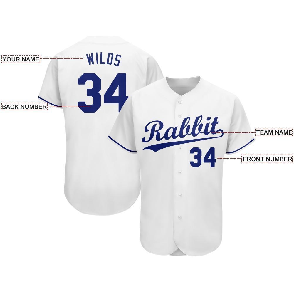 Custom White Royal Baseball Jersey photo 3