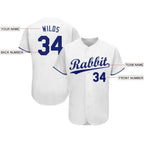 Custom White Royal Baseball Jersey photo 3