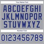 Custom Gray Royal-White Baseball Jersey photo 3