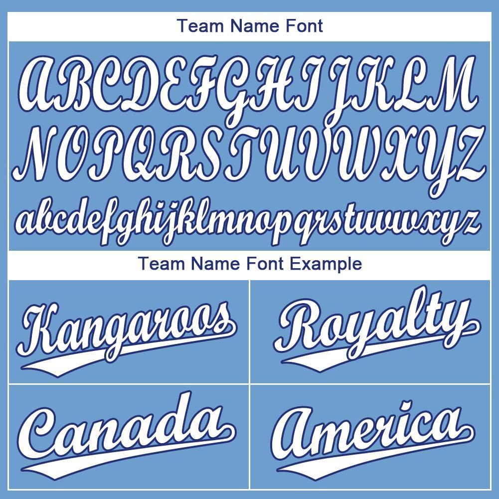 Custom Light Blue White-Royal Baseball Jersey photo 4