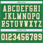 Custom Grass Green White-Gold Mesh Authentic Football Jersey photo 4
