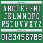 Custom Grass Green White-Black Mesh Authentic Football Jersey photo 4