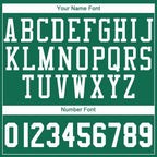 Custom Kelly Green White Round Neck Basketball Jersey photo 2