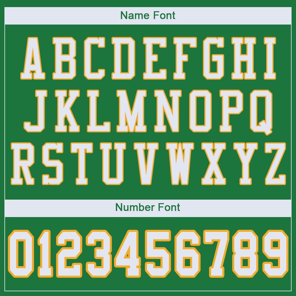 Custom Grass Green White-Gold Mesh Authentic Football Jersey photo 4