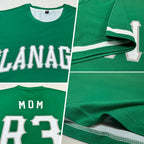 Custom Kelly Green White-Gray Performance T-Shirt photo 2
