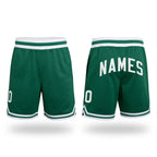 Custom Kelly Green White Authentic Throwback Basketball Shorts