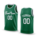 Custom Kelly Green White Authentic Throwback Basketball Jersey