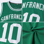 Custom Kelly Green White Authentic Throwback Basketball Jersey photo 4