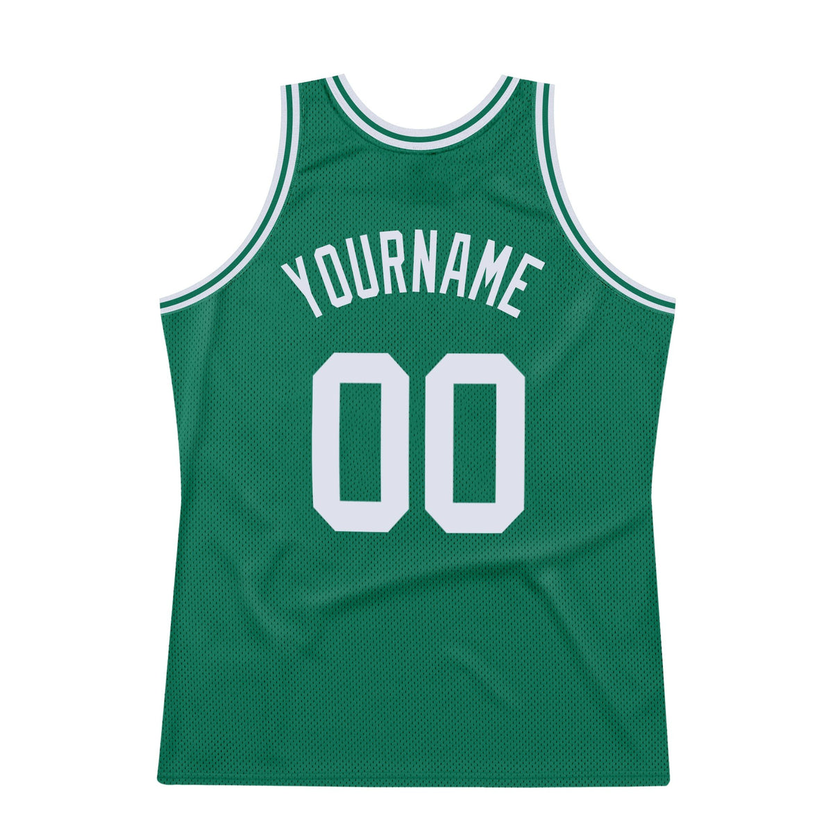 Custom Kelly Green White Authentic Throwback Basketball Jersey photo 5