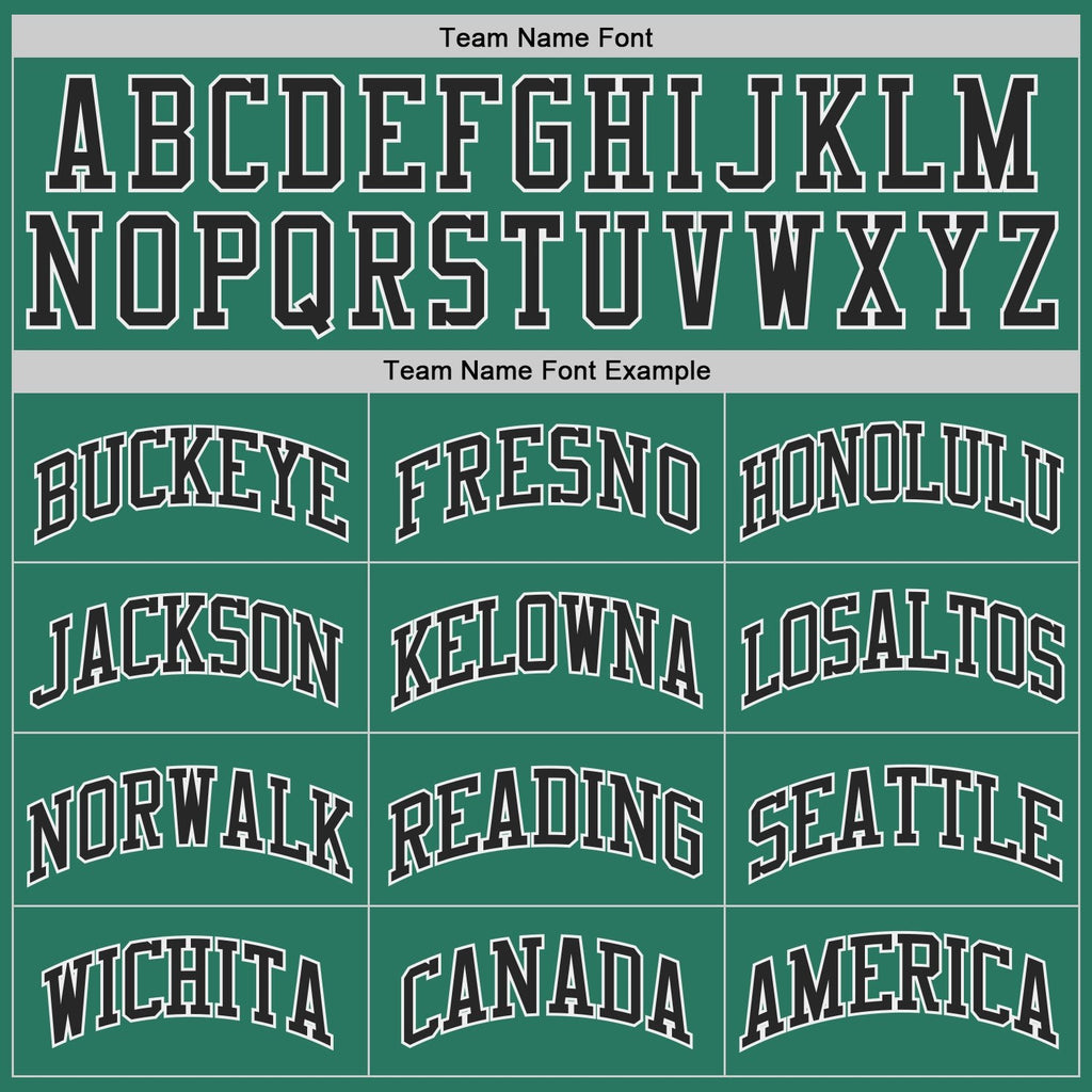 Custom Kelly Green Black-White Authentic Throwback Basketball Jersey photo 2
