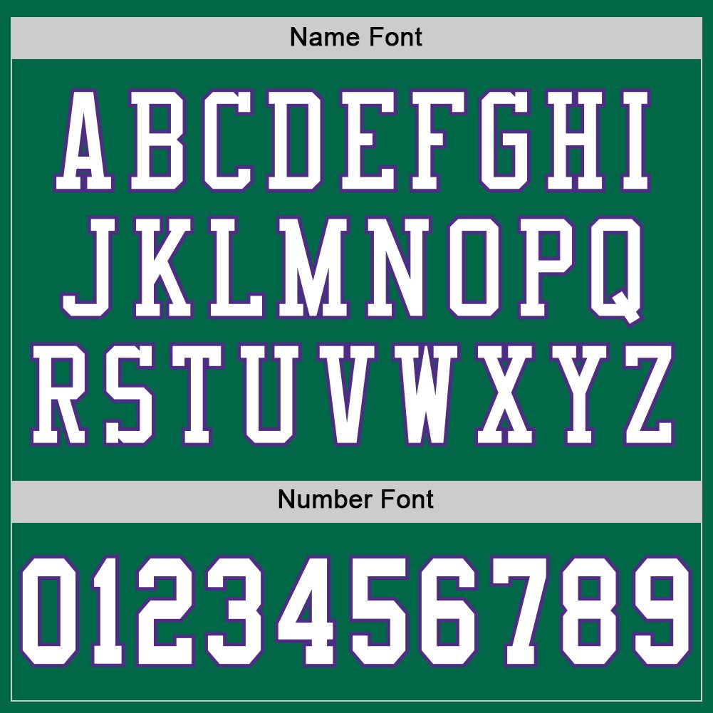 Custom Grass Green White-Purple Mesh Authentic Throwback Football Jersey photo 3