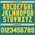 Custom Stitched Kelly Green Gold-White Sports Pullover Sweatshirt Hoodie photo 4