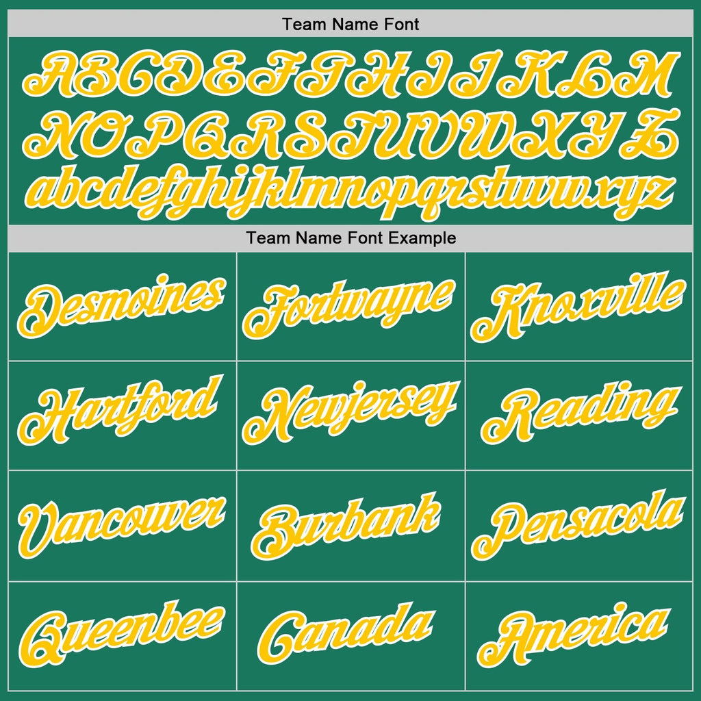 Custom Stitched Kelly Green Gold-White Sports Pullover Sweatshirt Hoodie photo 5