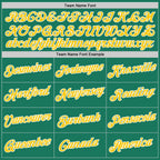 Custom Stitched Kelly Green Gold-White Sports Pullover Sweatshirt Hoodie photo 5