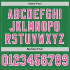 Custom Grass Green Pink-White Mesh Authentic Football Jersey photo 3