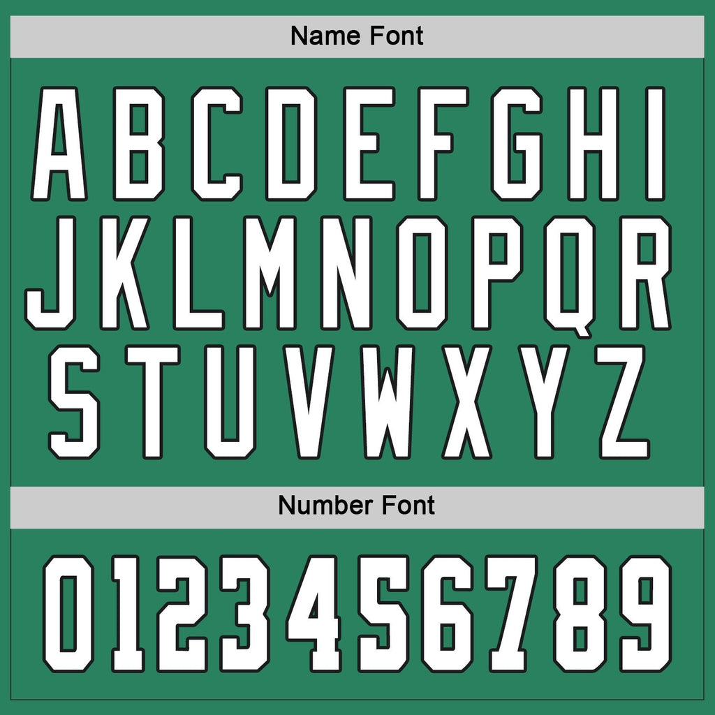 Custom Kelly Green White-Black Hockey Jersey photo 4