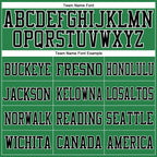 Custom Grass Green Black-White Mesh Authentic Football Jersey photo 2