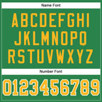 Custom Grass Green Gold-White Mesh Authentic Football Jersey photo 3