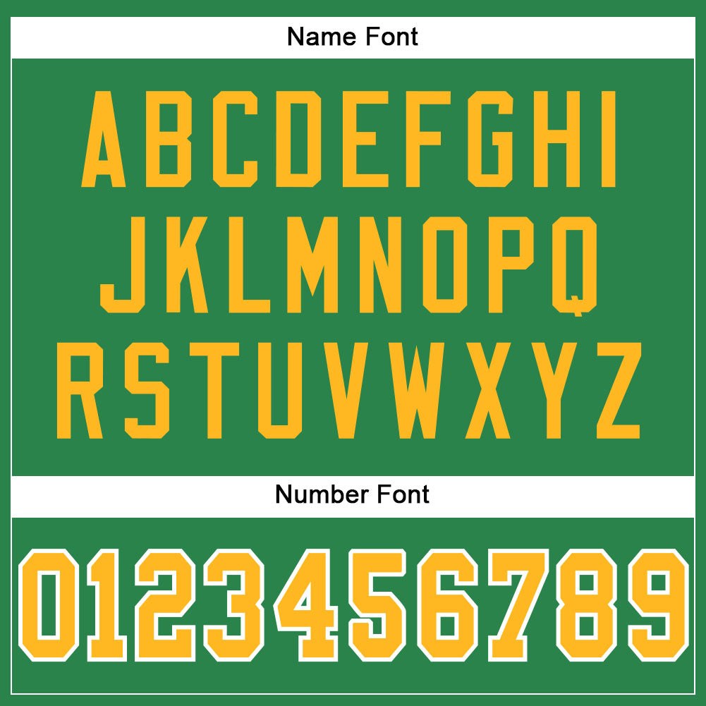 Custom Grass Green Gold-White Mesh Authentic Football Jersey photo 3
