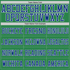 Custom Grass Green Royal-White Mesh Authentic Football Jersey photo 2