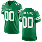 Custom Grass Green White Mesh Authentic Football Jersey