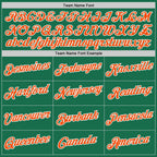 Custom Kelly Green Orange-White Performance T-Shirt photo 3