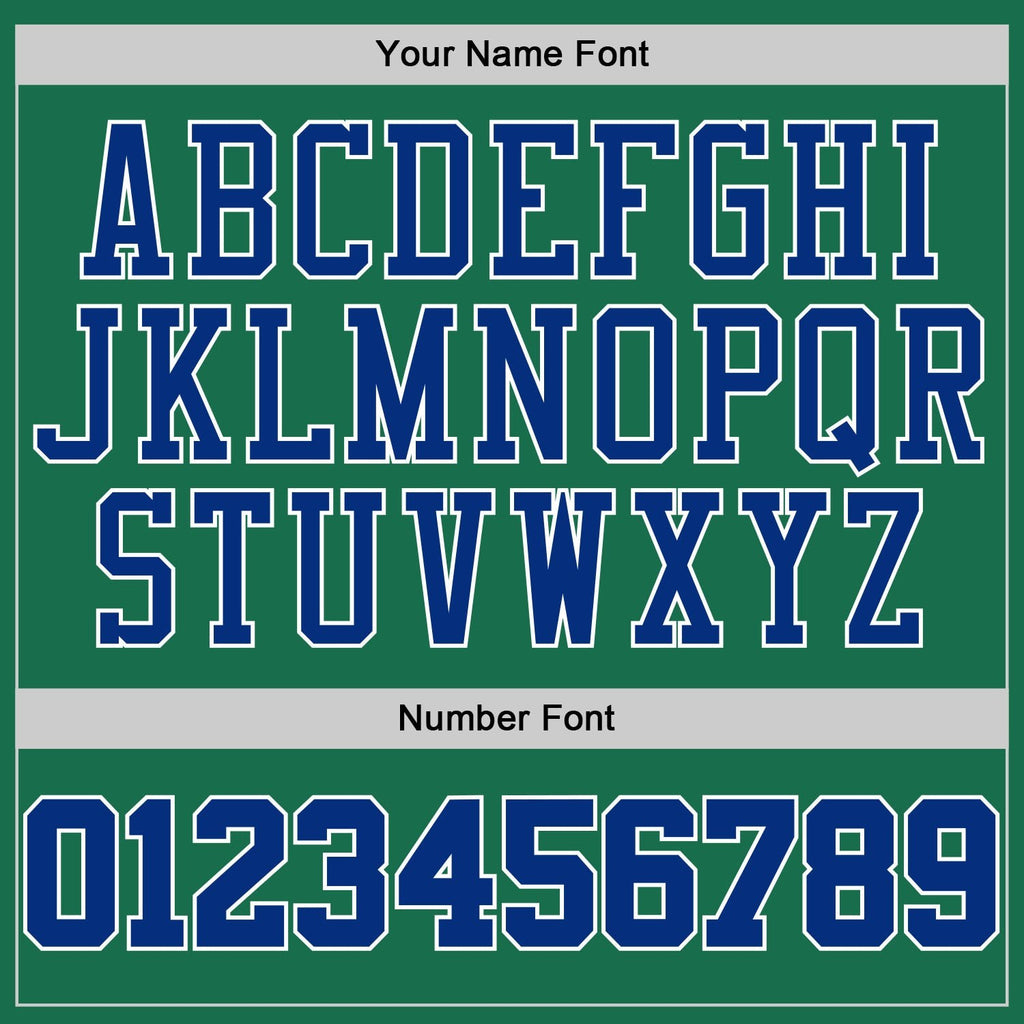Custom Kelly Green Royal-White Performance T-Shirt photo 2