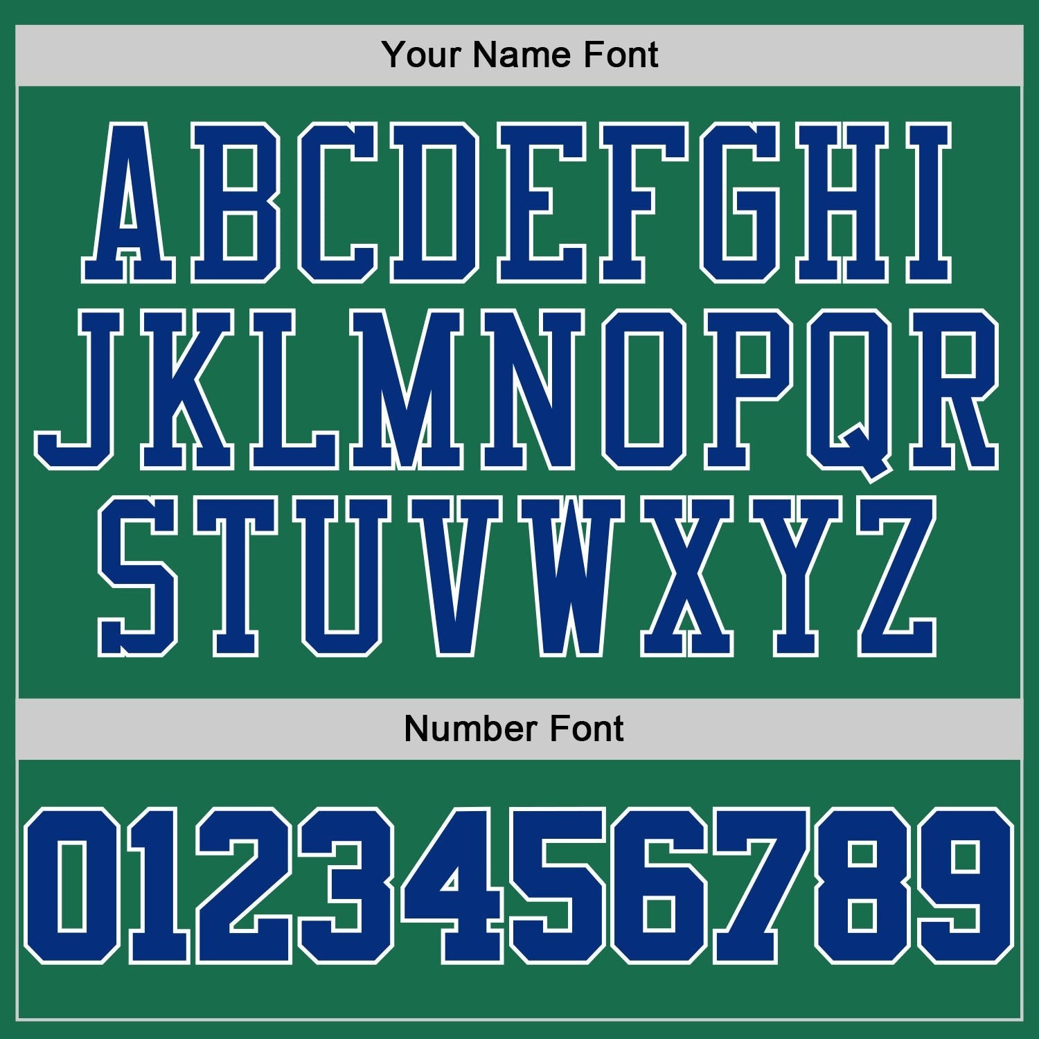 Custom Kelly Green Royal-White Performance T-Shirt photo 2