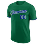 Custom Kelly Green Royal-White Performance T-Shirt photo 4