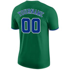 Custom Kelly Green Royal-White Performance T-Shirt photo 5