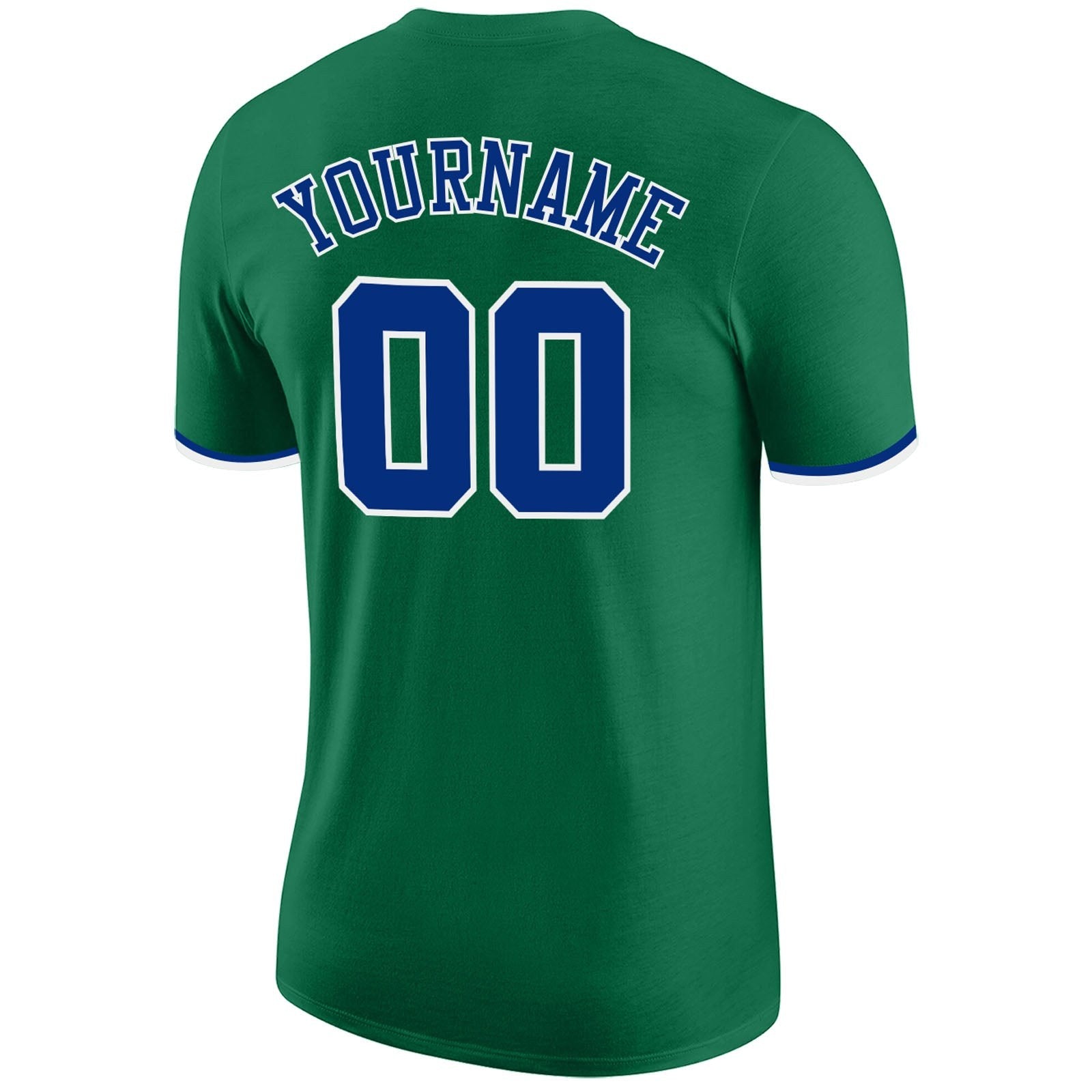 Custom Kelly Green Royal-White Performance T-Shirt photo 5