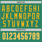 Custom Kelly Green Gold-White Hockey Jersey photo 2