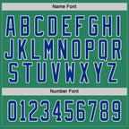 Custom Kelly Green Royal-White Hockey Jersey photo 2