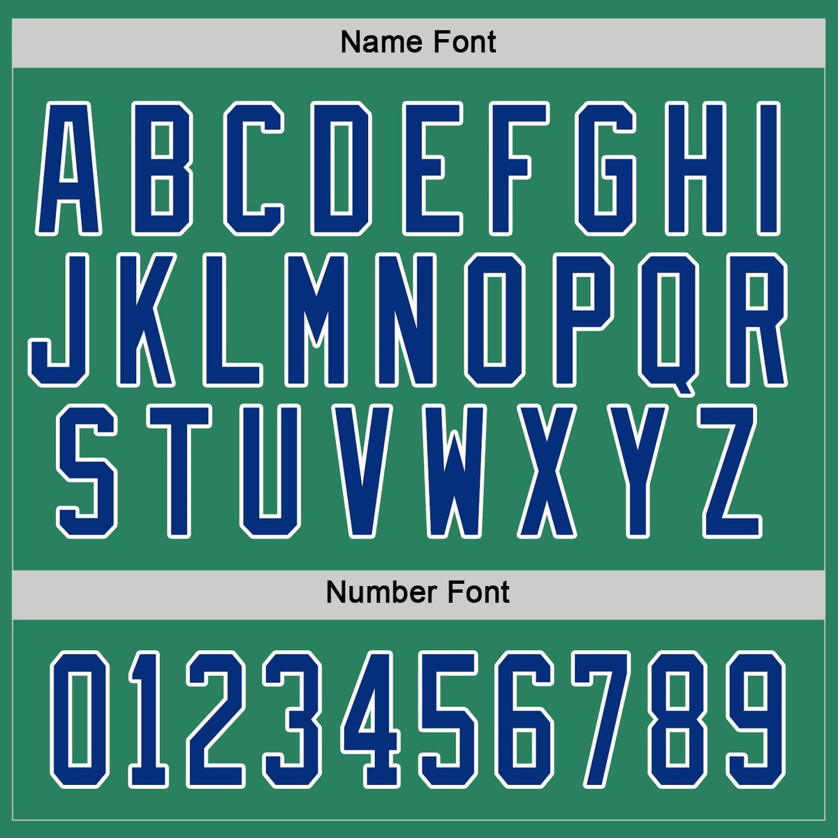Custom Kelly Green Royal-White Hockey Jersey photo 2